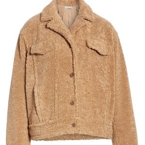 Vince Teddy Jacket in Desert Camel